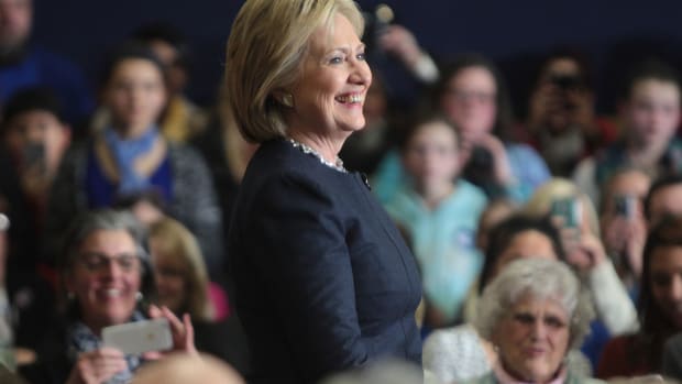 Hillary Clinton at a campaign event in New Hampshire.