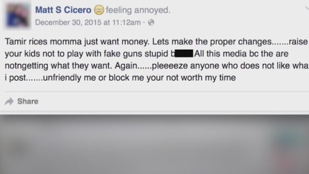 Cicero's Facebook post about Tamir Rice