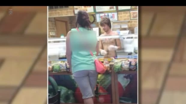 Shirtless Man Serves Sandwiches At Subway (Video) Promo Image