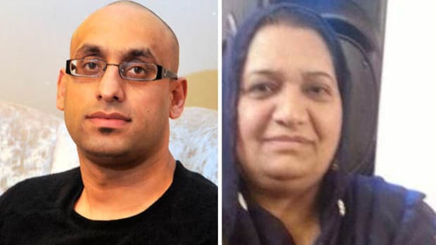 Imran Najeed (left) and his mother Zainab (right)