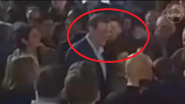 Spanish Prime Minister Mariano Rajoy getting punched by teen