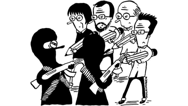 Critics Slam France's Charlie Hebdo Promo Image