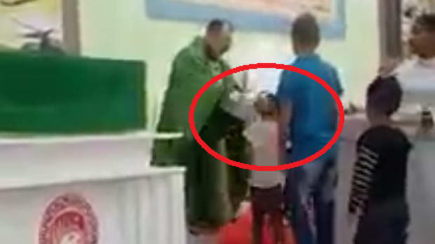 Catholic Priest Hitting Kids