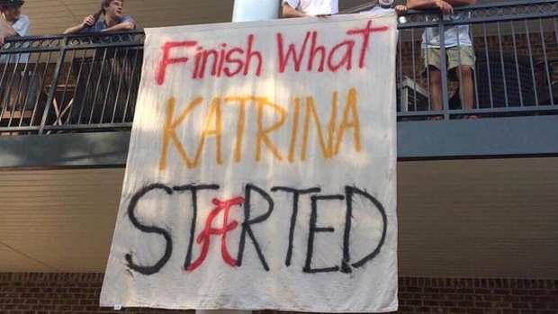 Controversial Katrina Banner.