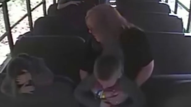 Teacher's Aide Saves Choking Boy On School Bus (Video) Promo Image