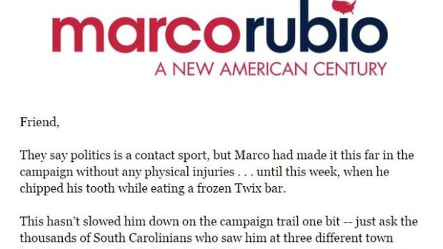 Sen. Marco Rubio donation email