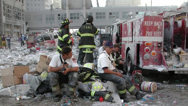 9/11 responders take a break