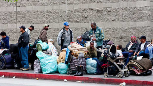 Homeless people in LA