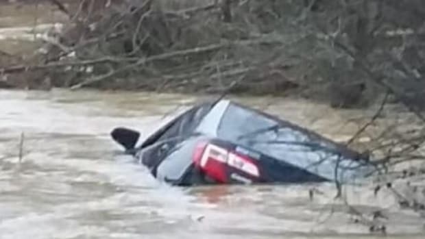 Kristy Irby's Car Submerged In Creek