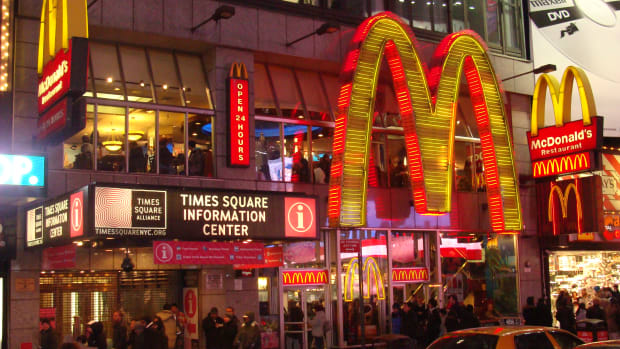 A McDonald's franchise in New York's Times Square.