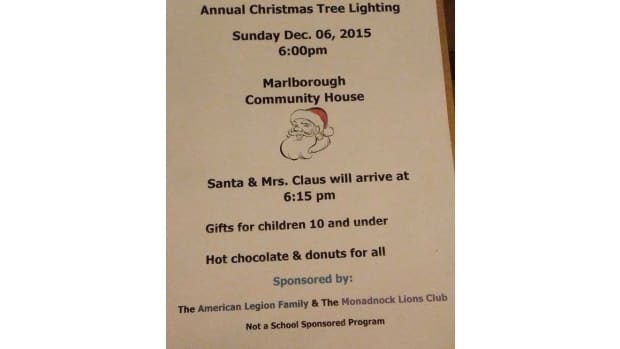 A flyer advertising the annual Christmas tree lighting 