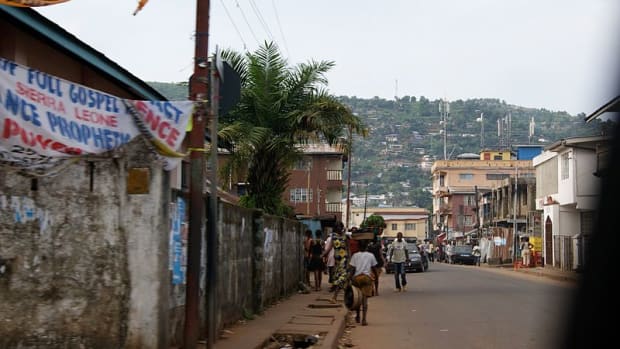 A Street In Freetown, Sierra Leone.