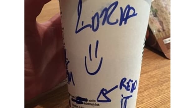 Lora's Starbucks coffee cup