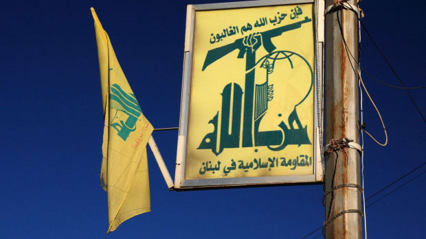 Hezbollah's logo displayed in Lebanon