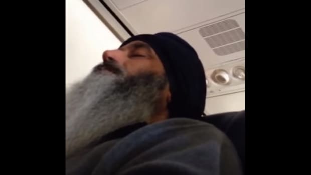 Dashan Singh On A Flight.