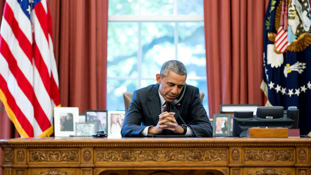 President Barack Obama in the Oval Office