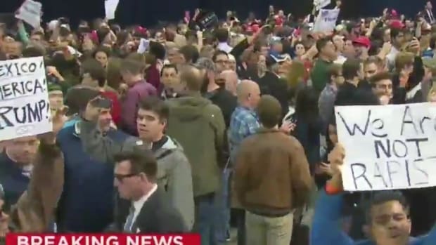 Chaos In Chicago After Trump Rally Is Canceled (Video) Promo Image
