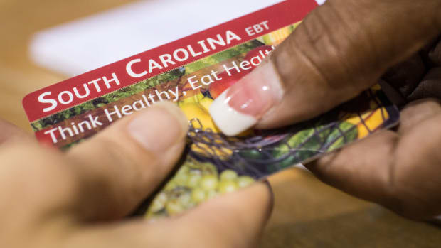 The USDA issues Electronic Benifits Transfer (EBT) cards to eligible recipients of the Supplemental Nutrition Assistance Program.
