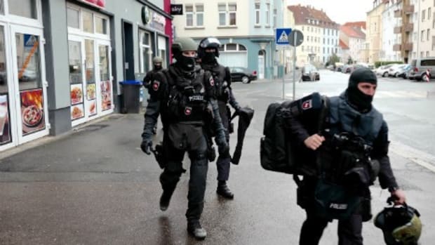 Police in Hanover, Germany.