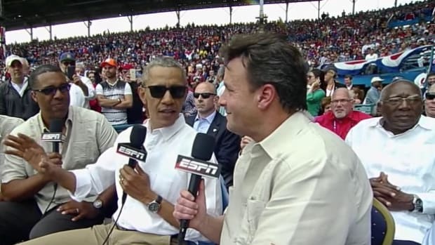 Obama Explains Why He Attended Baseball Game (Video) Promo Image