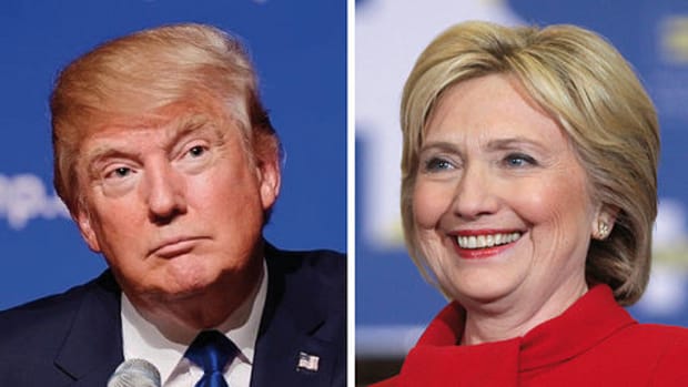 Poll: Trump Up Five Points Over Clinton Nationally  Promo Image