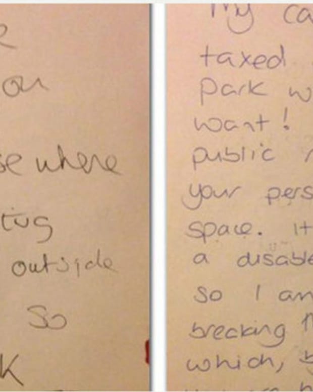 Cop Gives Woman Ticket For Parking Car Cop Gives Woman Ticket For Parking Car