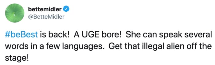 Photo Credit: Twitter/Bette Midler