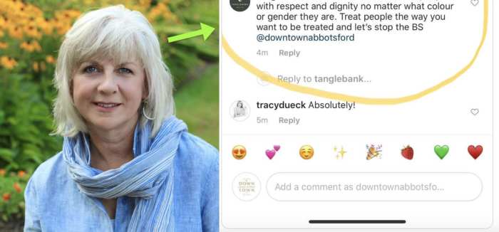 Photo Credit: Facebook/Councillor Brenda Falk, Twitter/Sharn! (Not Sharon) Kaur