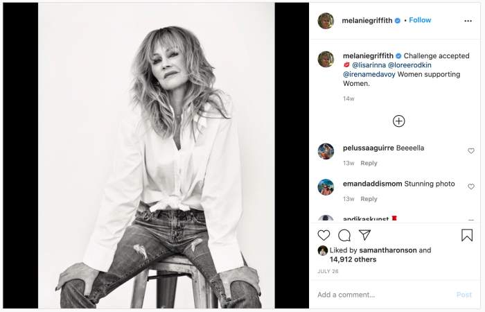 Photo Credit: Instagram/Melanie Griffith