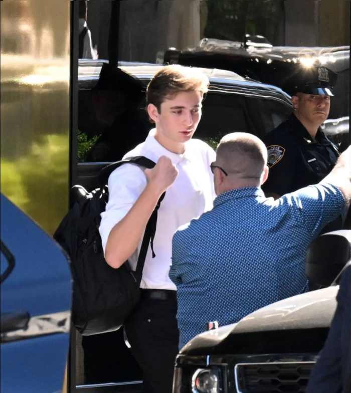 Barron Trump spotted arriving at New York University, Photo Credit: TRUTH NOW/X