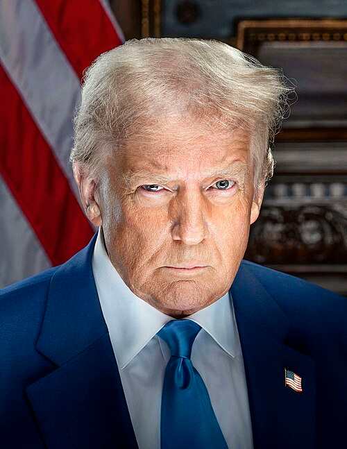 Official portrait of US President Donald Trump, Photo Credit: Wikimedia