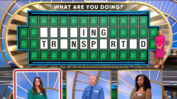 A 'Wheel of Fortune' word puzzle, Photo Credit: ZachsMind/X