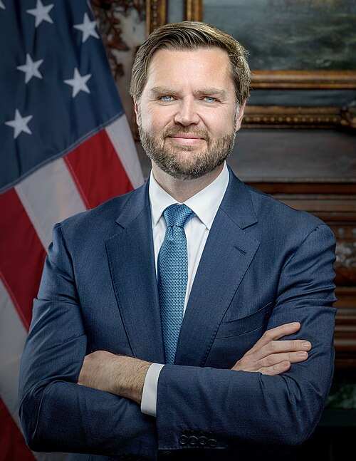 Official 2025 inaugural portrait of JD Vance, Photo Credit: Wikimedia