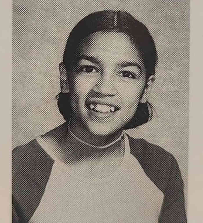 Alexandria Ocasio-Cortez' yearbook photo, Photo Credit: Thin Blue Line Strong/Facebook