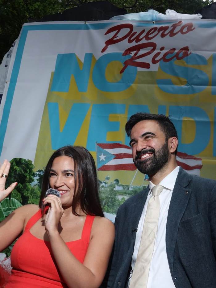 Alexandria Ocasio-Cortez and Zohran Mamdani at 68th annual National Puerto Rican Day Parade, Photo Credit: aoc/Instagram