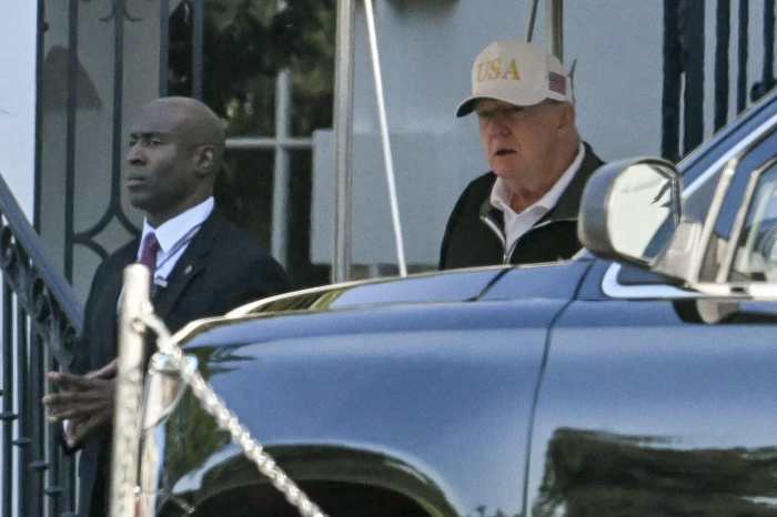 US President Donald Trump spotted outside the White House wearing golf attire, Photo Credit: Nt_Takfeeri_1/X