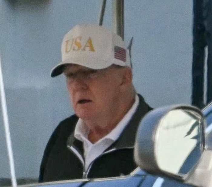 US President Donald Trump spotted outside the White House wearing golf attire, Photo Credit: ADAM/X