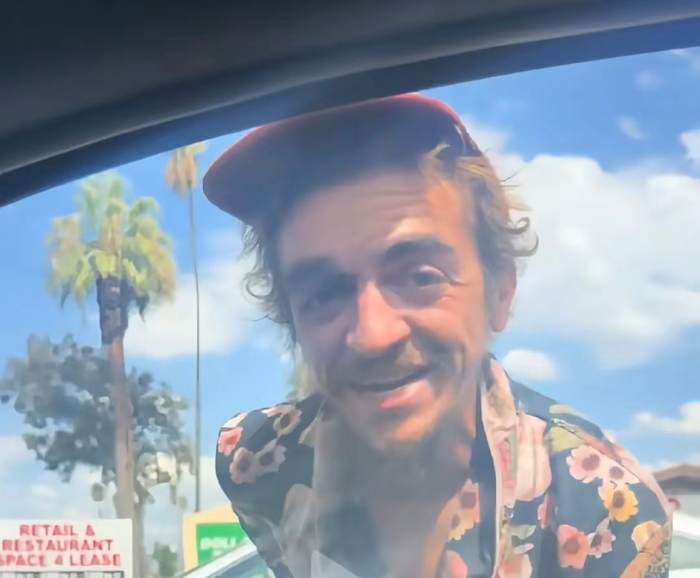 Tylor Chase stating his name in a video captured by a social media user who found him homeless, Photo Credit: Indie 505/X