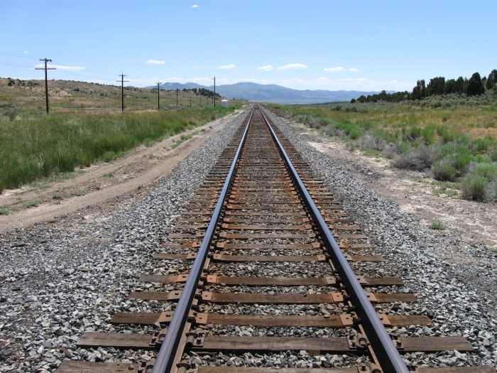 Union Pacific Southeastbound railroad in Utah West Desert, Photo Credit: Wikimedia