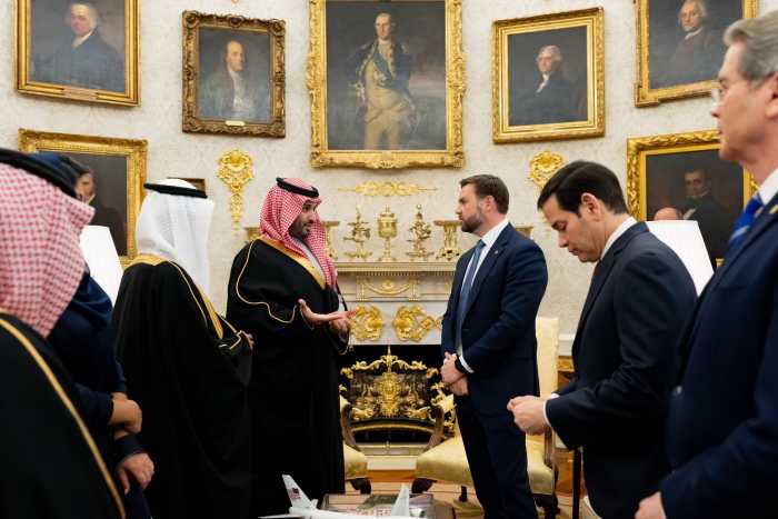 President Donald Trump and Vice President JD Vance welcome Mohammed Bin Salman at the White House, Photo Credit: Vice President JD Vance/X