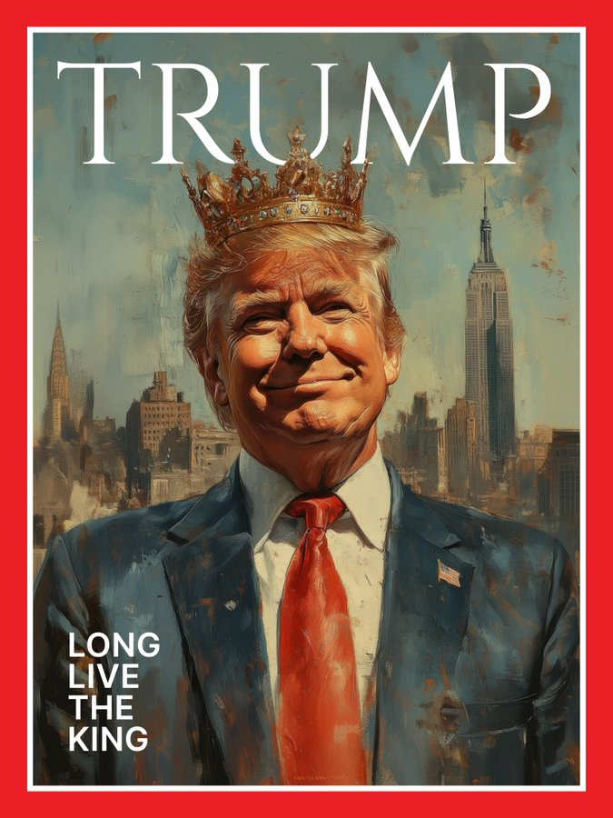 President Donald Trump Dressed as a King, Photo Credit: The White House/X