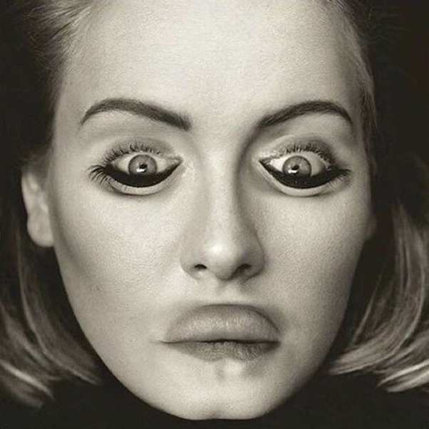 Optical Illusion of Adele's upside down photo, Photo Credit: Brian Roemmele/X