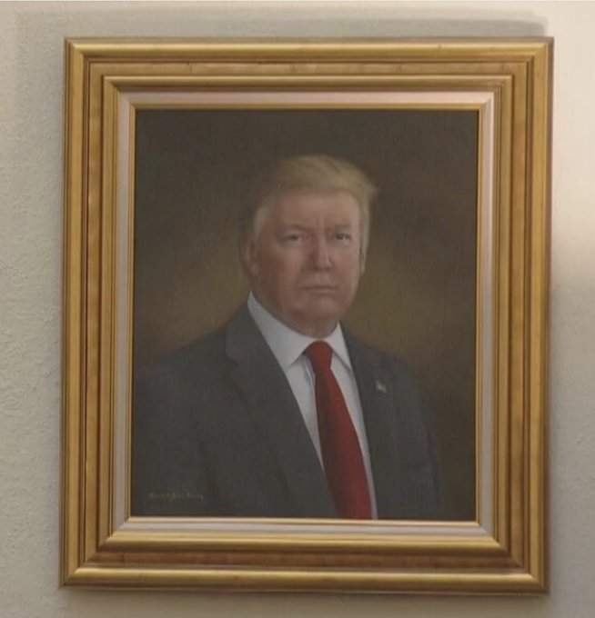 President Donald Trump's portrait hanging in the Colorado State Capitol, Photo Credit: RT/X