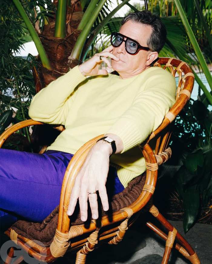 Stephen Colbert in a photoshoot for GQ’s 30th Men of the Year issue, Photo Credit: gq/X