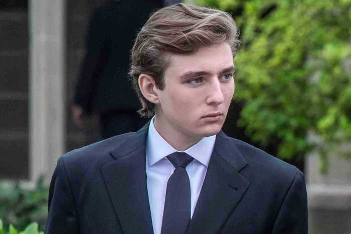 Barron Trump outside the Church of Bethesda-by-the-Sea, in Palm Beach, Florida, Photo Credit: Levi/X