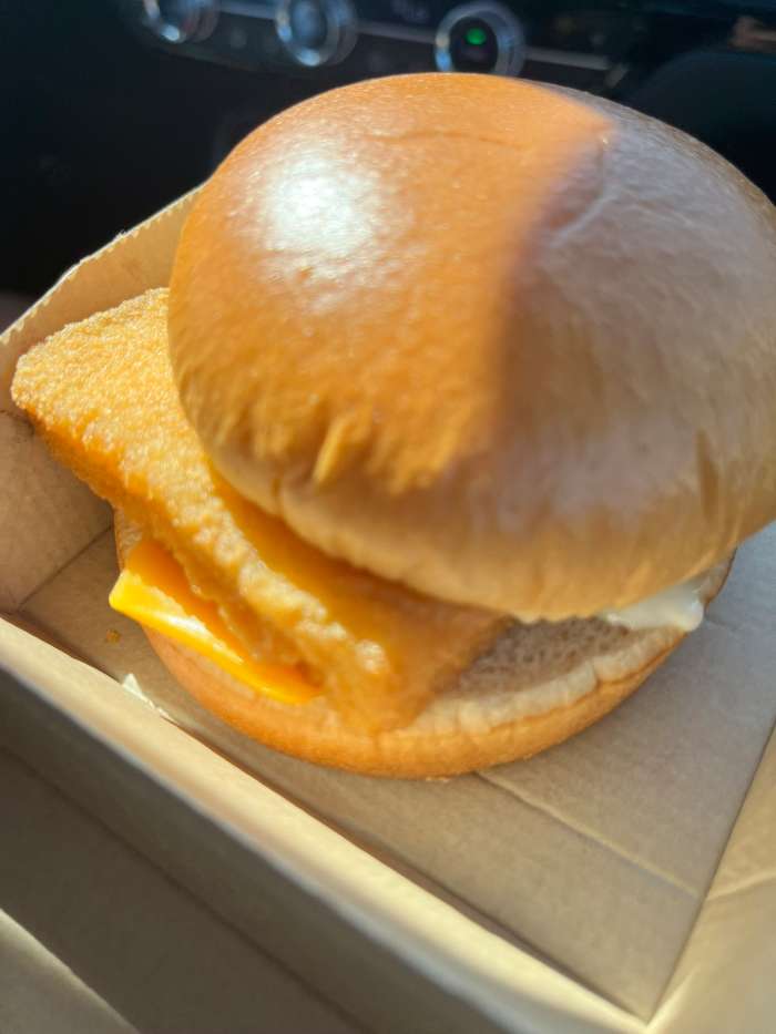 A McDonald's Filet-O-Fish sandwich, Photo Credit: Ann Adamson/X