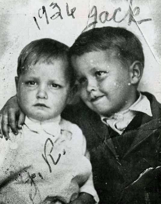 A young Johnny Cash alongside his older brother, Jack Cash, in 1934, Photo Credit: Timeless Tales/Facebook
