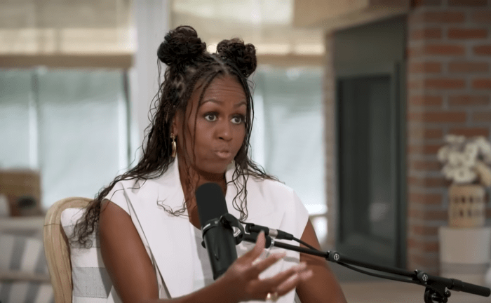 Michelle Obama in an IMO episode, Photo Credit: Inside Edition/Youtube