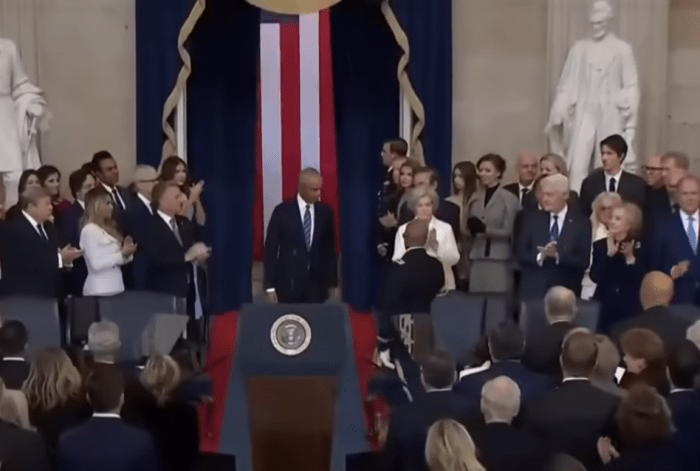 Barack Obama attending President Donald Trump's Inauguration, Photo Credit: Entertainment Tonight/Youtube
