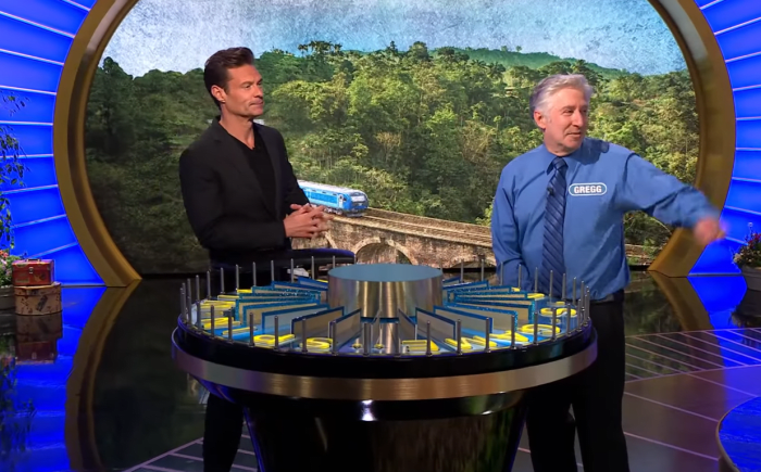 Show host Ryan Seacrest and contestant Gregg Liebgold in a 'Wheel of Fortune' episode, Photo Credit: Wheel of Fortune/Youtube